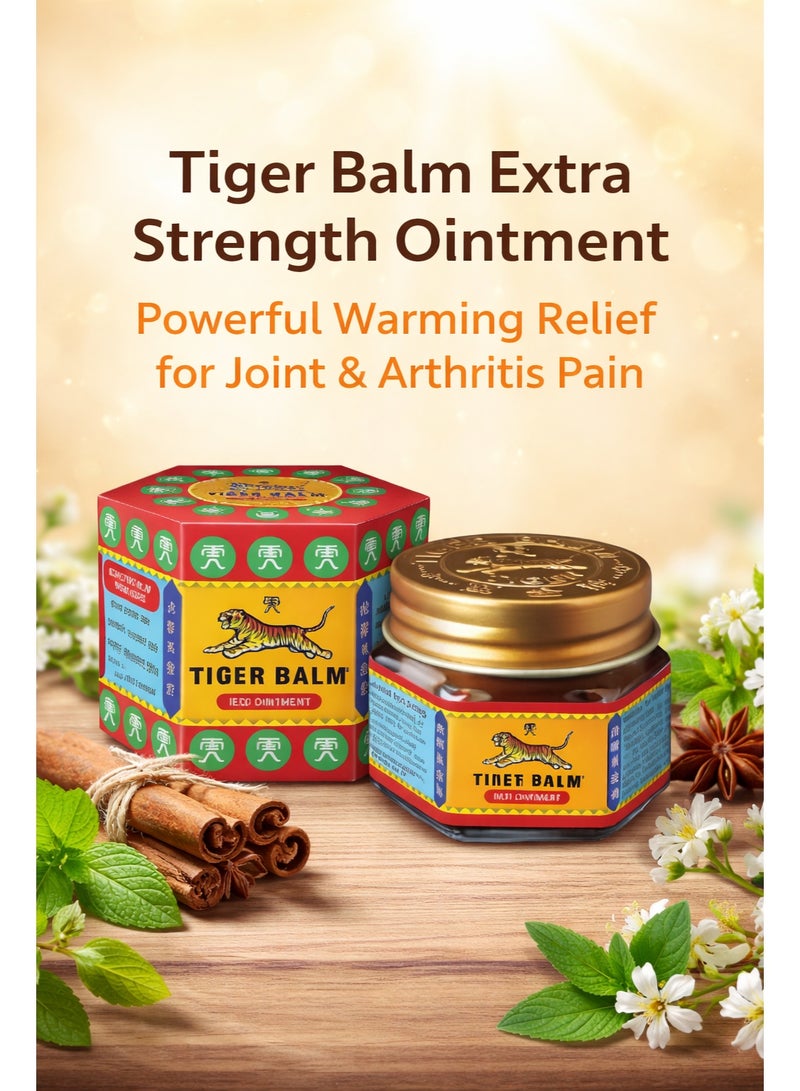 مرهم تايجر بالم الأحمر قوة إضافية 10 جم – عبوة من 6 | تخفيف سريع لآلام المفاصل والتهاب المفاصل | تركيبة عشبية دافئة بالكافور والمنثول - Image 2